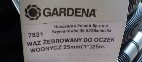 Wąż żebrowany do oczek wodnych 25 mm (1") 7831