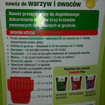 Fruktovit plus do owoców i warzyw 1l