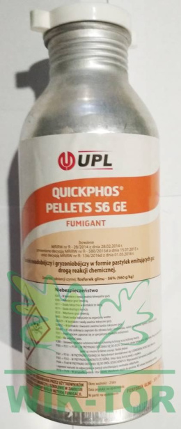Quickphos 56GE pellets na krety, do fumigacji zbóż 1kg
