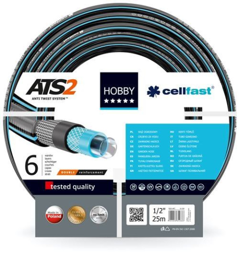Wąż ogrodoyw HOBBY ATS 1/2" 25m Cellfast