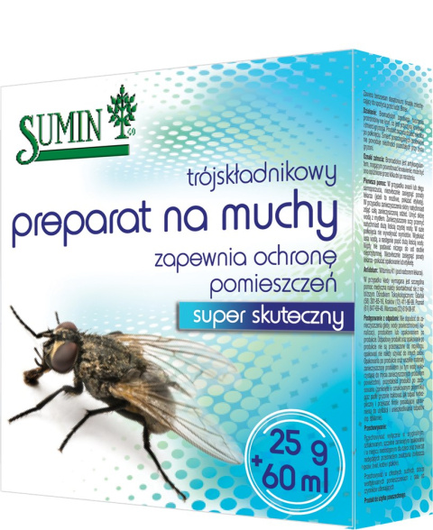 Trójskładnik zwalcza muchy i inne owady 25g+60ml