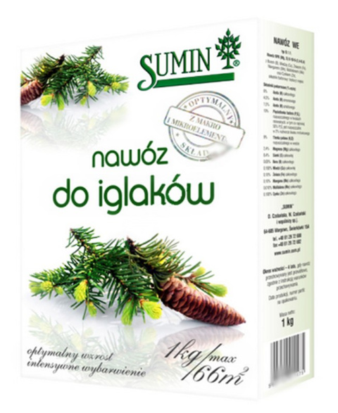 Nawóz granulowany do iglaków prawidłowy wzrost  Sumin1kg