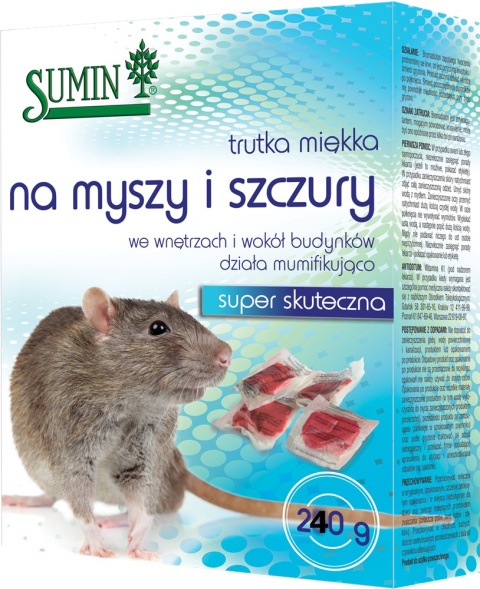 Pasta na myszy i szczury saszetki 240g Sumin