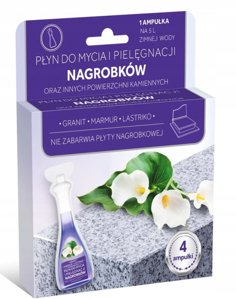 Płyn do mycia i pielęgnacji nagrobków 4x40ml Mill clean