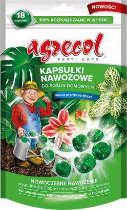 Kapsułki nawozowe do roślin domowych 18szt Agrecol
