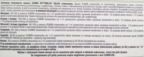 Nawóz granulowany uniwersalny do ogrodu Sumin 5kg