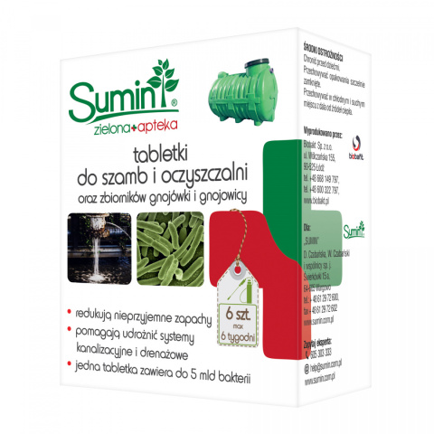 Tabletki do szamb i oczyszczalni 6szt tabletek
