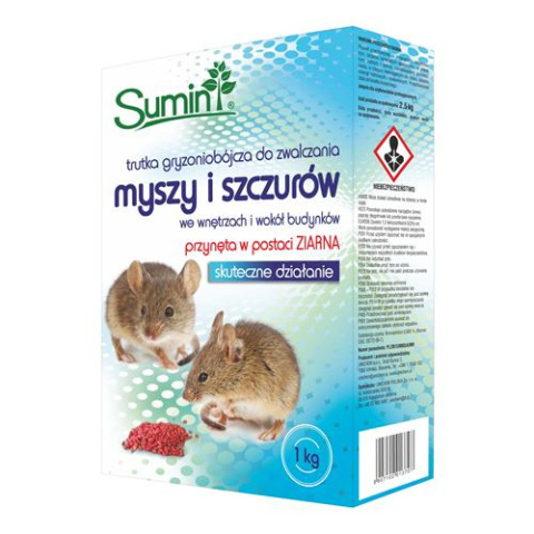 Trutka zbożowa na myszy szczury ziarno 1kg Sumin