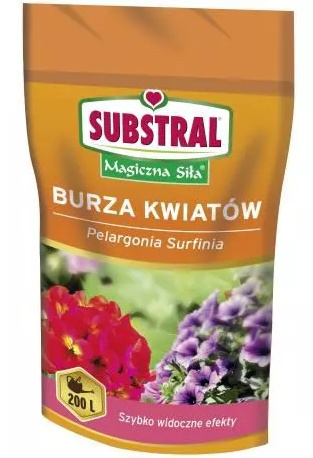 Magiczna siła nawóz do pelargonii BURZA KWIATÓW 200g