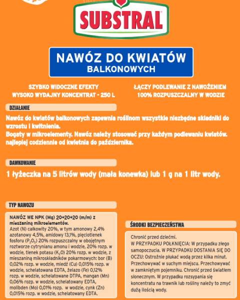 Magiczna siła nawóz do kwiatów balkonowych 250g