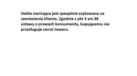 Siatka cieniująca cieniówka 100cmx 1mb