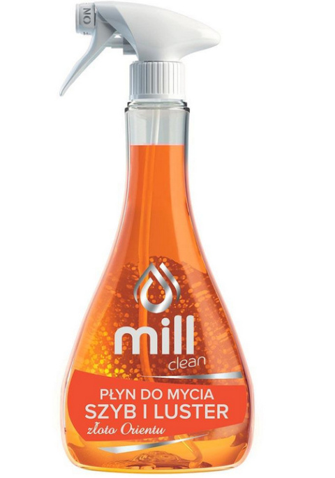 Mill clean płyn do mycia szyb i luster 555ml Złoto Orientu