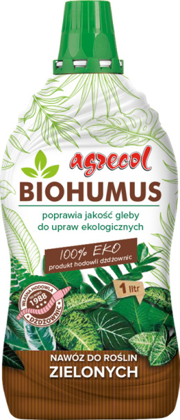 Biohumus nawóz do roślin zielonych 1l Agrecol
