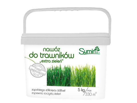 Nawóz granulowany extra zieleń do trawników Sumin 5kg