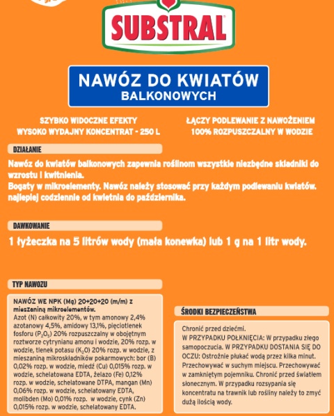 Magiczna siła nawóz do kwiatów balkonowych 250g + Dozownik GRATIS