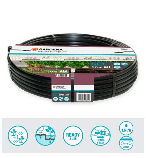 Linia kroplująca 13mm do rzędów roślin 50m zestaw 13501 Micro-Drip