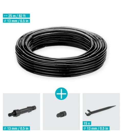 Linia kroplująca 13mm do rzędów roślin 25m zestaw 13500 Micro-Drip