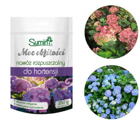 Sumin Moc obfitości nawóz rozpuszczalny do hortensji 250g