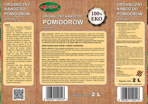 Nawóz organiczny do pomidorów Agrecol 2l HiProSoil
