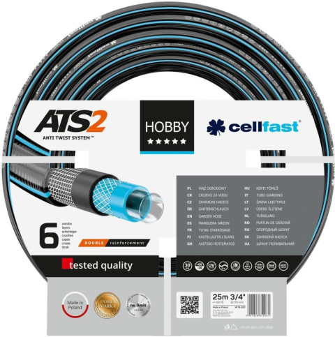 Wąż ogrodowy HOBBY ATS 3/4" 25m Cellfast