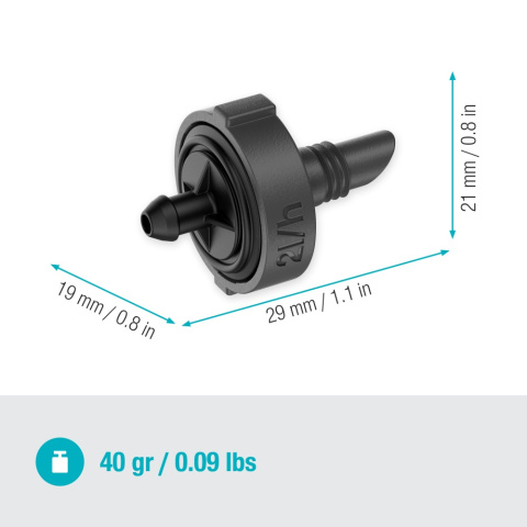 Kroplownik końcowy z kompensacją ciśnienia 2l/h 13302 Micro-Drip
