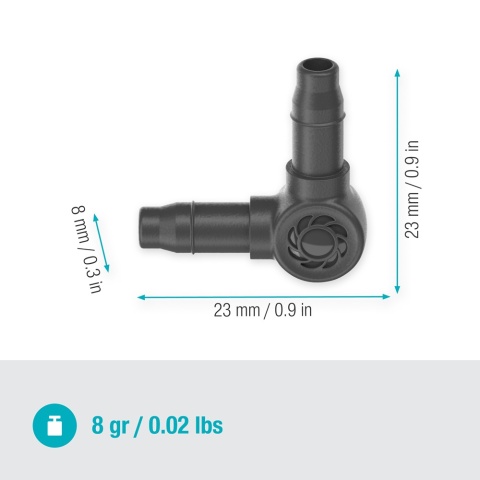 Łącznik L 4,6mm 3/16" 13212 Micro-Drip