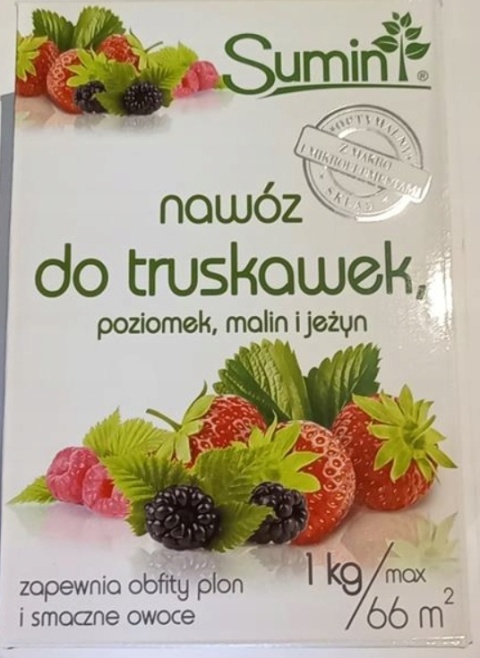 Nawóz granulowany do truskawek poziomek malin Sumin1kg