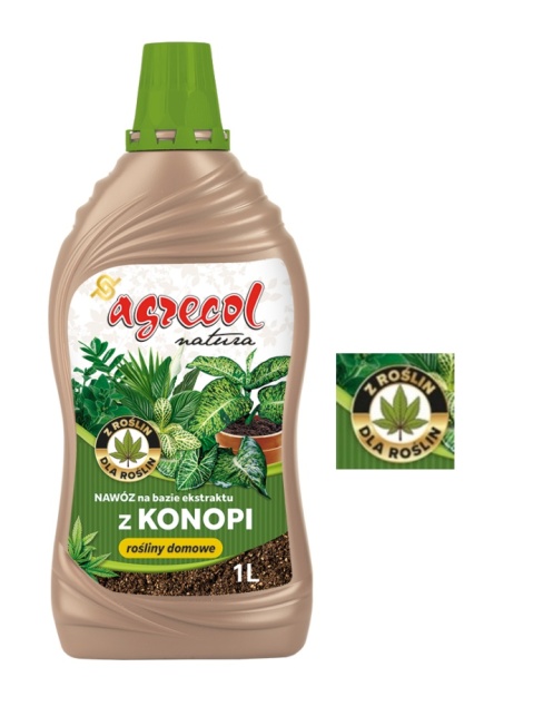 Nawóz na bazie ekstraktu z konopii do roślin domowych 1l Agrecol