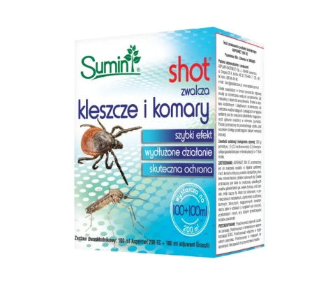 Shot koncentrat do zwalczania komarów, kleszczy w ogrodzie 100ml