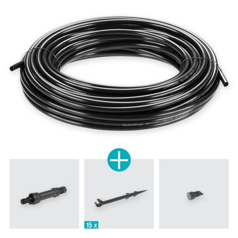Linia kroplująca 4,6mm do rzędów roślin 15m zestaw S 13010 Micro-Drip