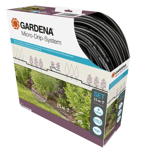 Linia kroplująca 4,6mm do rzędów roślin 15m zestaw S 13010 Micro-Drip