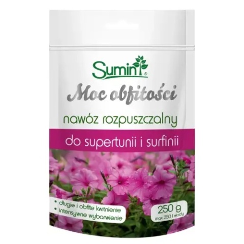 Sumin Moc obfitości nawóz rozpuszczalny do supertunii i surfinii 250g