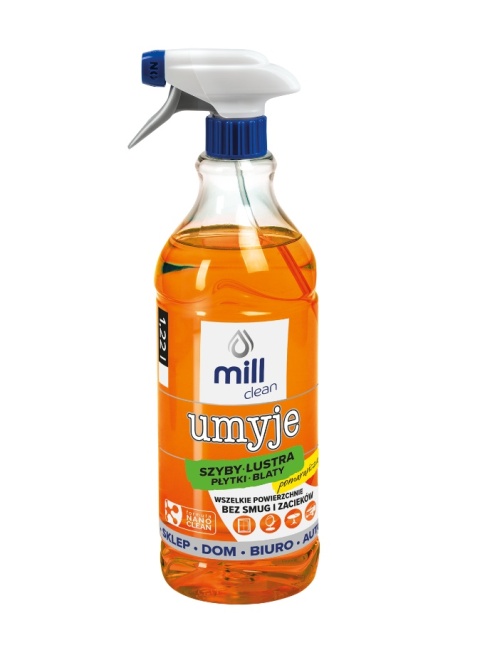 MILL clean UMYJE do mycia szyb lusterglazury Pomarańcza 1,22 l
